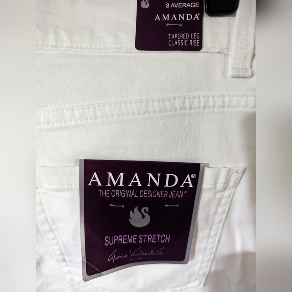Gloria Vanderbilt "Amanda" designer denim size 8 BNWT - Picture 2 of 3